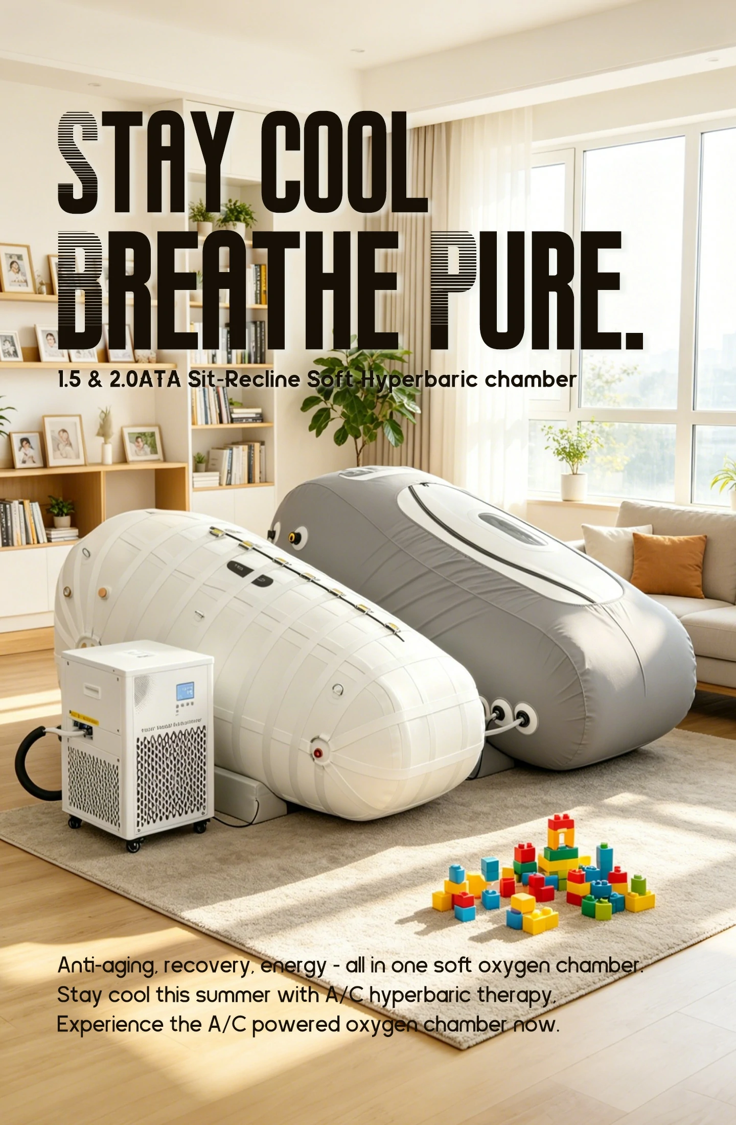 1.5 ATA and 2.0 ATA Soft Hyperbaric Chamber for Sale